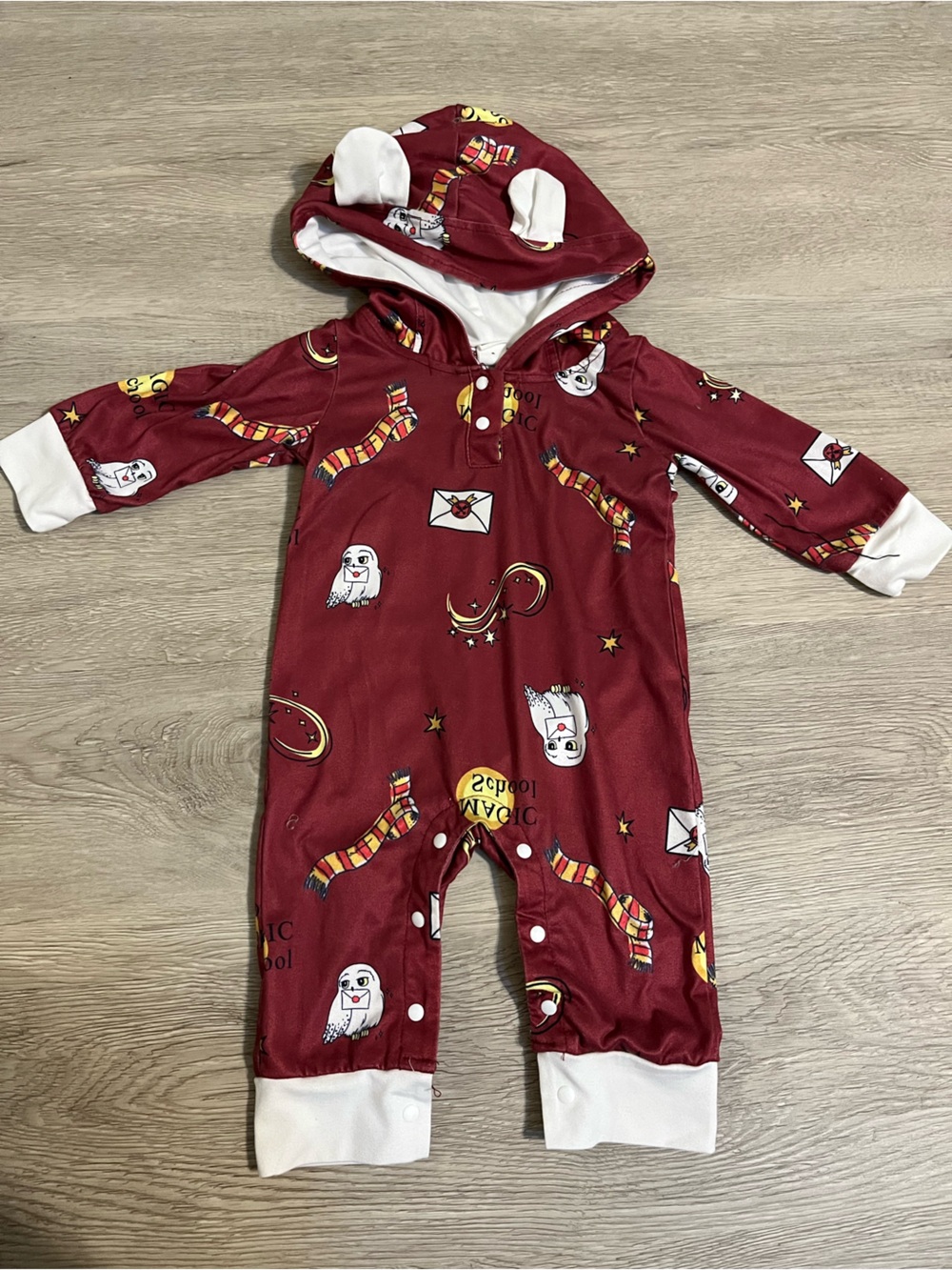 SHEIN Harry Potter Icons Hooded Owl One-Piece